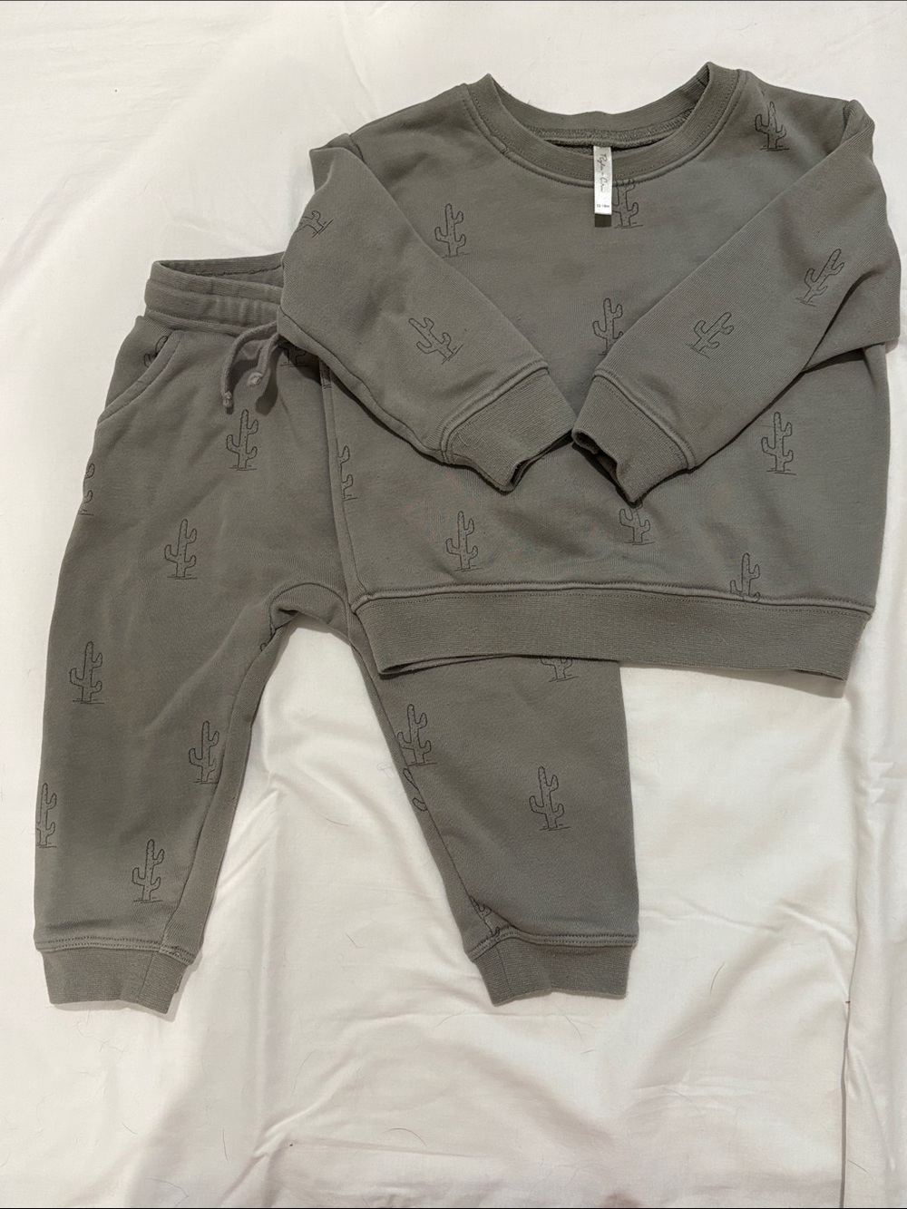 Rylee + Cru Olive Green Cactus Sweatshirt & Joggers
